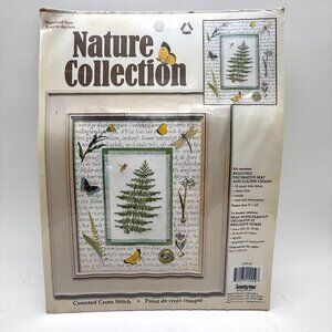 Janlynn Nature Collection Woodland Fern Counted Cross Stitch Kit 1155-59 New
